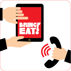 Como encomendar comida na BRING EAT - Passo 1